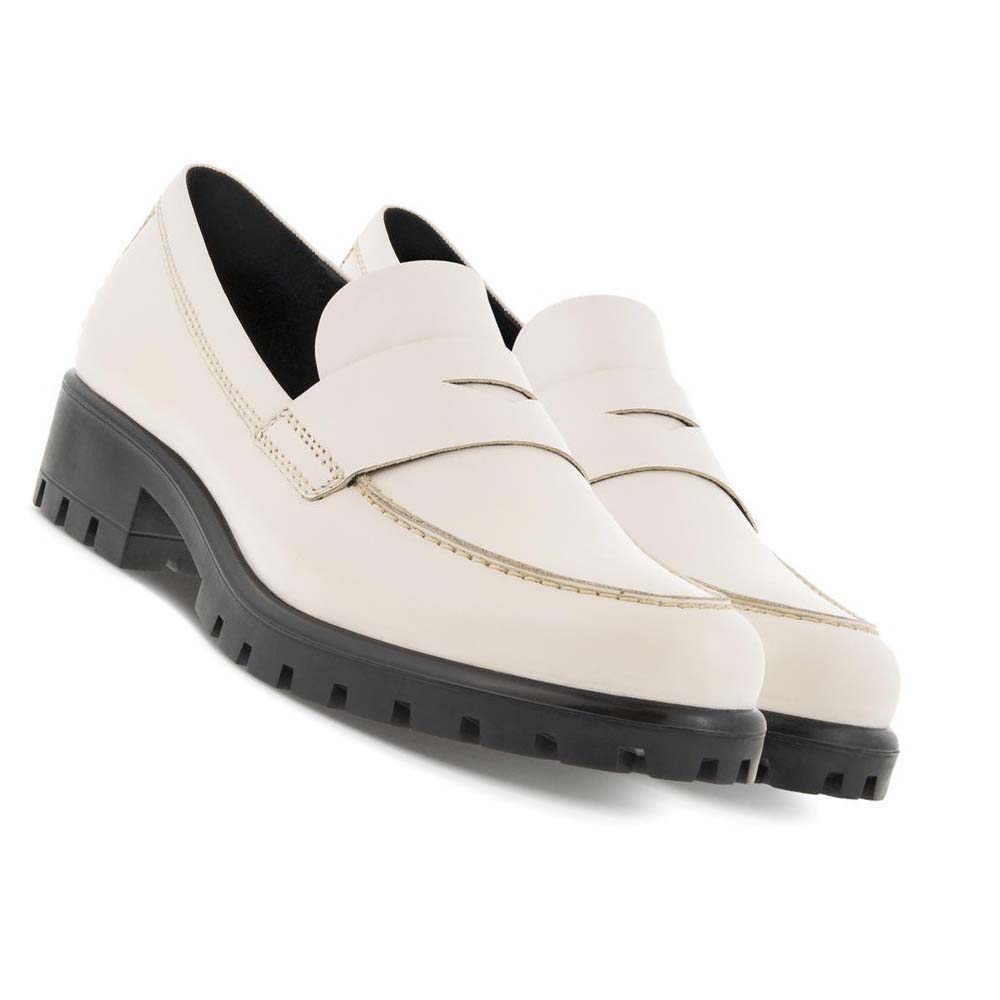 Women's Ecco Modtray Penny Loafers White | Canada 156DFM